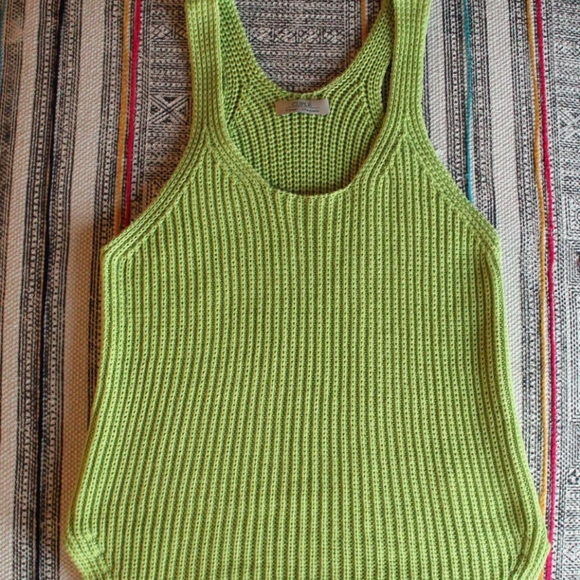 Cotton Knit Sweater Tank - Picture 3 of 9